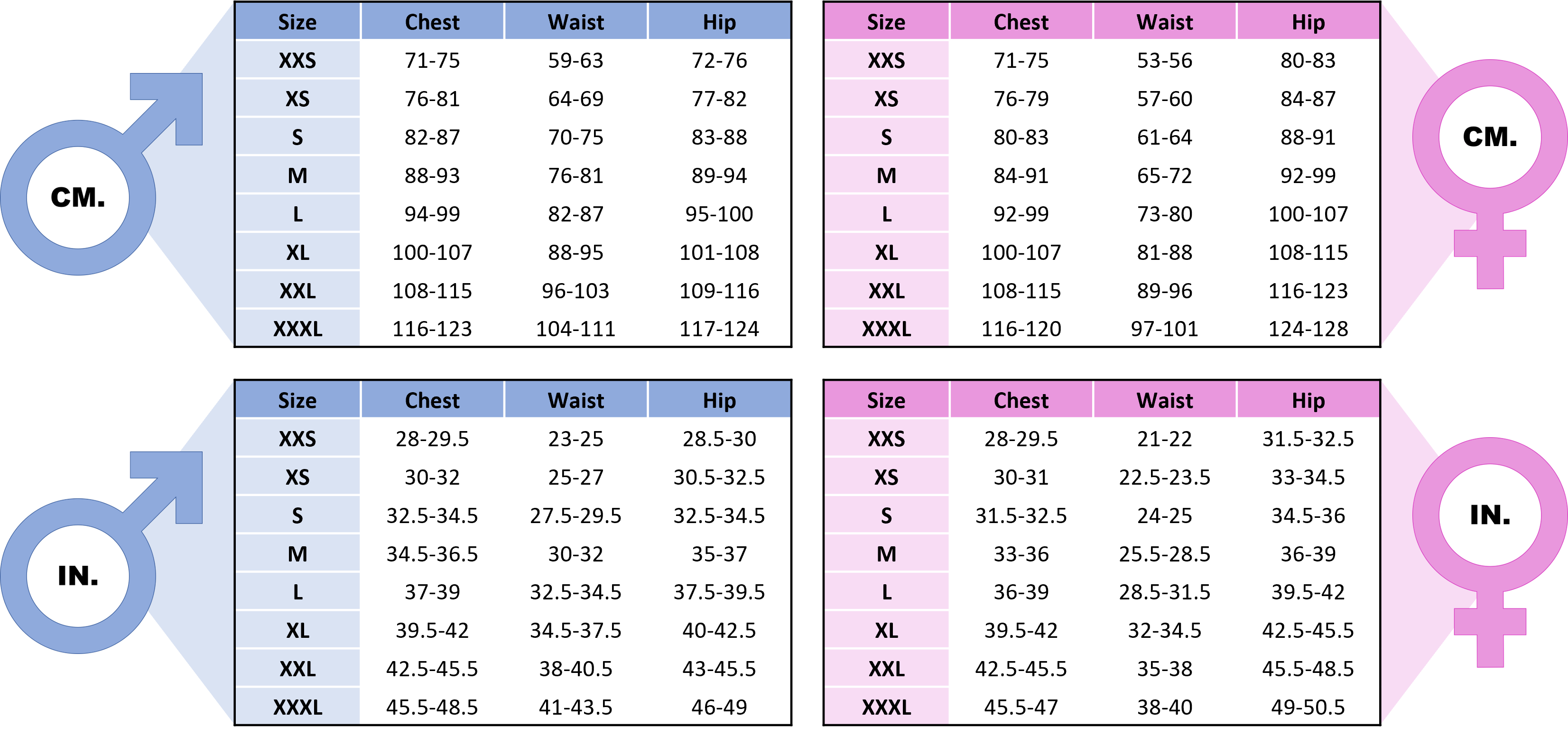 Normal Size In Cm How to pick your size | Bilelika